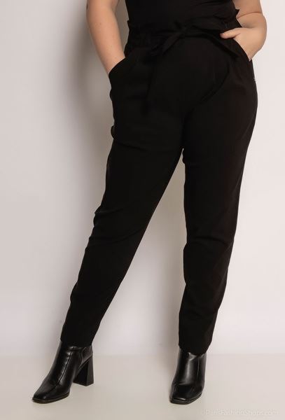 Immagine di BLACK TROUSER WITH PLEATED WAIST